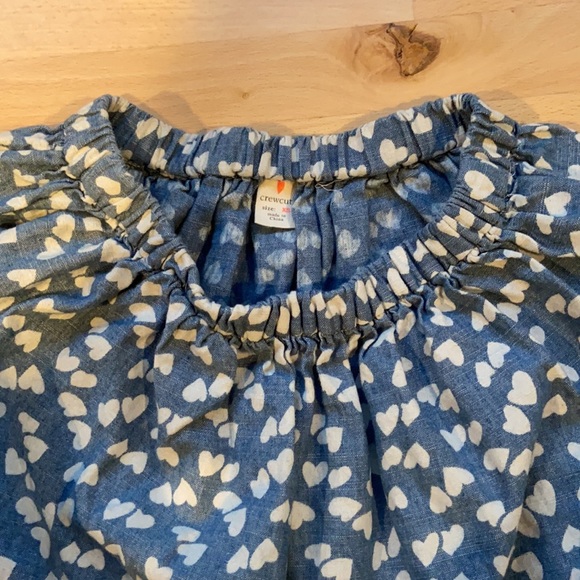 J Crew- Crew Cuts Chambray Skirt with hearts - Picture 2 of 2